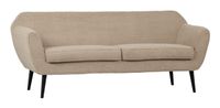 WOOOD Bank 'Rocco' 2,5-zits, Teddy, kleur Sand