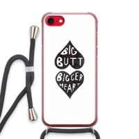 Big butt bigger heart: iPhone SE 2020 Transparant Hoesje met koord
