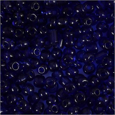 Creativ Company Rocailles, d 4 mm, afm 6/0, gatgrootte 0,9-1,2 mm, kobalt blauw, 25 gr/ 1 doos
