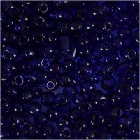 Creativ Company Rocailles, d 4 mm, afm 6/0, gatgrootte 0,9-1,2 mm, kobalt blauw, 25 gr/ 1 doos