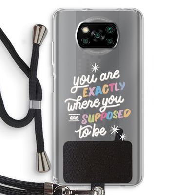 Right Place: Xiaomi Poco X3 Pro Transparant Hoesje met koord