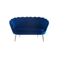 Bank Chanelle Donkerblauw 136 cm