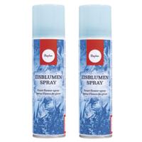 IJsbloemen sneeuwspray - 2x - busje 150 ml - raamspray - spuitbus - raamversiering