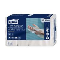 Handdoek Tork H2 Xpress compressed Premium multifold 2-laags 212x240mm 12x225 vel wit 100889