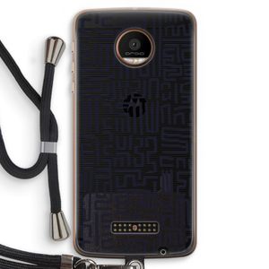 Moroccan Print: Motorola Moto Z Force Transparant Hoesje met koord
