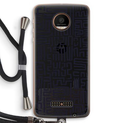 Moroccan Print: Motorola Moto Z Force Transparant Hoesje met koord