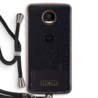Moroccan Print: Motorola Moto Z Force Transparant Hoesje met koord