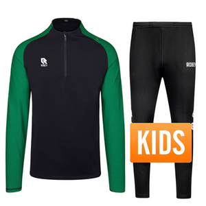 Robey - Performance Half-Zip Trainingspak - Zwart/ Groen - Kinderen