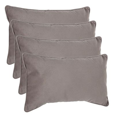 Bank/sierkussens Sophia - 4x stuks - 30 x 50 cm - polyester met rits