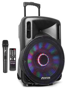 Fenton FT15LED draagbare, actieve 800W PA-speaker