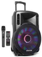 Fenton FT15LED draagbare, actieve 800W PA-speaker - thumbnail