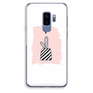 Zwart-wit cactus: Samsung Galaxy S9 Plus Transparant Hoesje