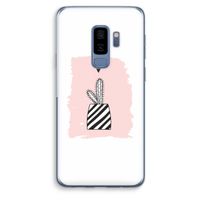 Zwart-wit cactus: Samsung Galaxy S9 Plus Transparant Hoesje