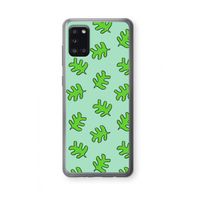 Groene blaadjes: Samsung Galaxy A31 Transparant Hoesje