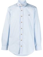 Vivienne Westwood chemise en coton à logo brodé - Bleu