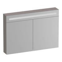Brauer Promise Deluxe Spiegelkast - 100 cm - met Verlichting - 2 Dubbelzijdige Spiegeldeuren - Timber Greige