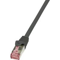 LogiLink CQ2083S RJ45 Netwerkkabel, patchkabel CAT 6 S/FTP 7.50 m Zwart Vlambestendig, Snagless 1 stuk(s)