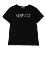 Versace Kids t-shirt à logo strassé - Noir - thumbnail