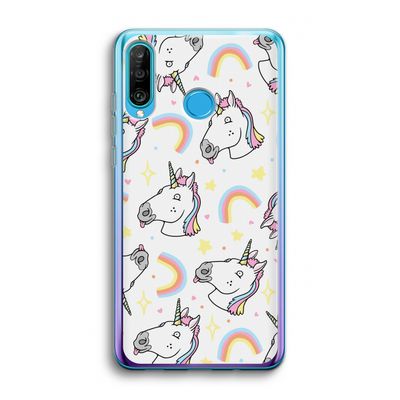 Rainbow Unicorn: Huawei P30 Lite Transparant Hoesje