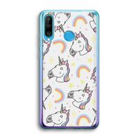 Rainbow Unicorn: Huawei P30 Lite Transparant Hoesje