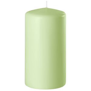 1x Kaarsen lichtgroen 6 x 12 cm 45 branduren sfeerkaarsen - Stompkaarsen