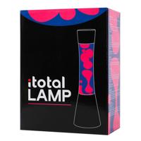 Itotal Lavalamp zwart/paars/roze, 40cm