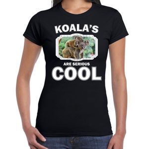 T-shirt koalas are serious cool zwart dames - koalaberen/ koala shirt 2XL  -