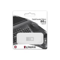 USB stick Kingston DTMC3G2/64GB Sleutelhanger Zilverkleurig Zwart 64 GB