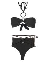 Amir Slama bikini nervuré à dos-nu - Noir - thumbnail