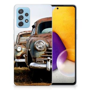 Samsung Galaxy A72 Siliconen Hoesje met foto Vintage Auto