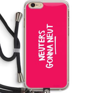 Neuters (roze): iPhone 6 PLUS / 6S PLUS Transparant Hoesje met koord