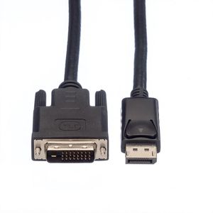 ROLINE DisplayPort Kabel DP Male - DVI Male (24+1), LSOH, zwart, 1,5 m