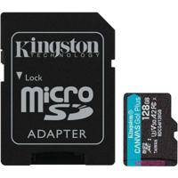 Micro SD geheugenkaart met adapter Kingston CANVAS Go! Plus 128 GB