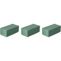 3x Groene steekschuim blokken vochtig gebruik 20 cm