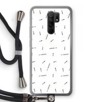 Hipster stripes: Xiaomi Redmi 9 Transparant Hoesje met koord