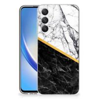 Samsung Galaxy A05S | TPU | Siliconen hoesje | Marmer Wit Zwart - Origineel Cadeau Man Samsung Galaxy A05S | TPU | Siliconen hoesje | Marmer Wit Zwart - Origineel Cadeau Man