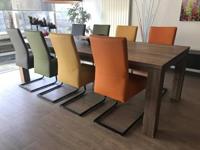 Set van 8 leren eetkamerstoelen - met sledepoot - verschillende kleuren leer - Echt leer, Industrieel, ontdek de vele Leersoorten en Kleuren bij ShopX Set van 8 leren eetkamerstoelen - met sledepoot - verschillende kleuren leer - Echt leer, Industrieel, ontdek de vele Leersoorten en Kleuren bij ShopX
