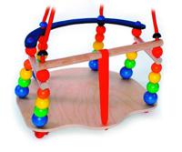 Hess Babyschommel deluxe (naturel/regenboog)