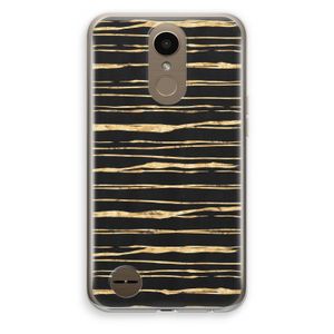 Gouden strepen: LG K10 (2017) Transparant Hoesje