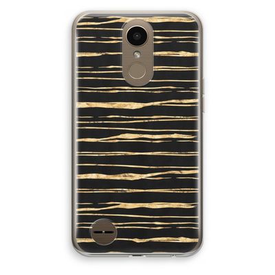 Gouden strepen: LG K10 (2017) Transparant Hoesje
