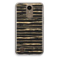 Gouden strepen: LG K10 (2017) Transparant Hoesje