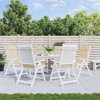 VidaXL Stoelkussens 6 st hoge rug oxford stof beige