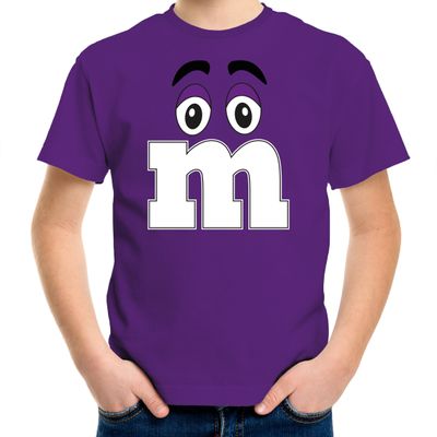 Verkleed t-shirt M voor kinderen - paars - jongen - carnaval/themafeest kostuum Verkleed t-shirt M voor kinderen - paars - jongen - carnaval/themafeest kostuum