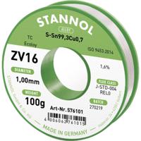 Stannol ZV16 Soldeertin, loodvrij Loodvrij Sn99,3Cu0,7 REL0 100 g 1 mm