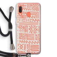 Marrakech Pink: Samsung Galaxy A20e Transparant Hoesje met koord