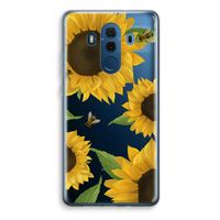 Sunflower and bees: Huawei Mate 10 Pro Transparant Hoesje