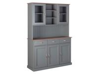 Inter Link Kast (Met 3 lades en 5 draaideuren, grijs, sepia/bruin)