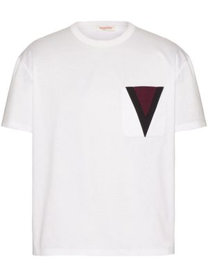 Valentino Garavani t-shirt à détail V - Blanc