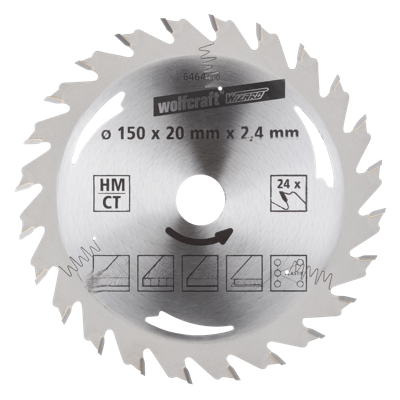 Wolfcraft Handcirkelzaagblad | HM | 24 Zähne | Ø150mm | 1 stuk - 6464000