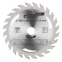 Wolfcraft Handcirkelzaagblad | HM | 24 Zähne | Ø150mm | 1 stuk - 6464000